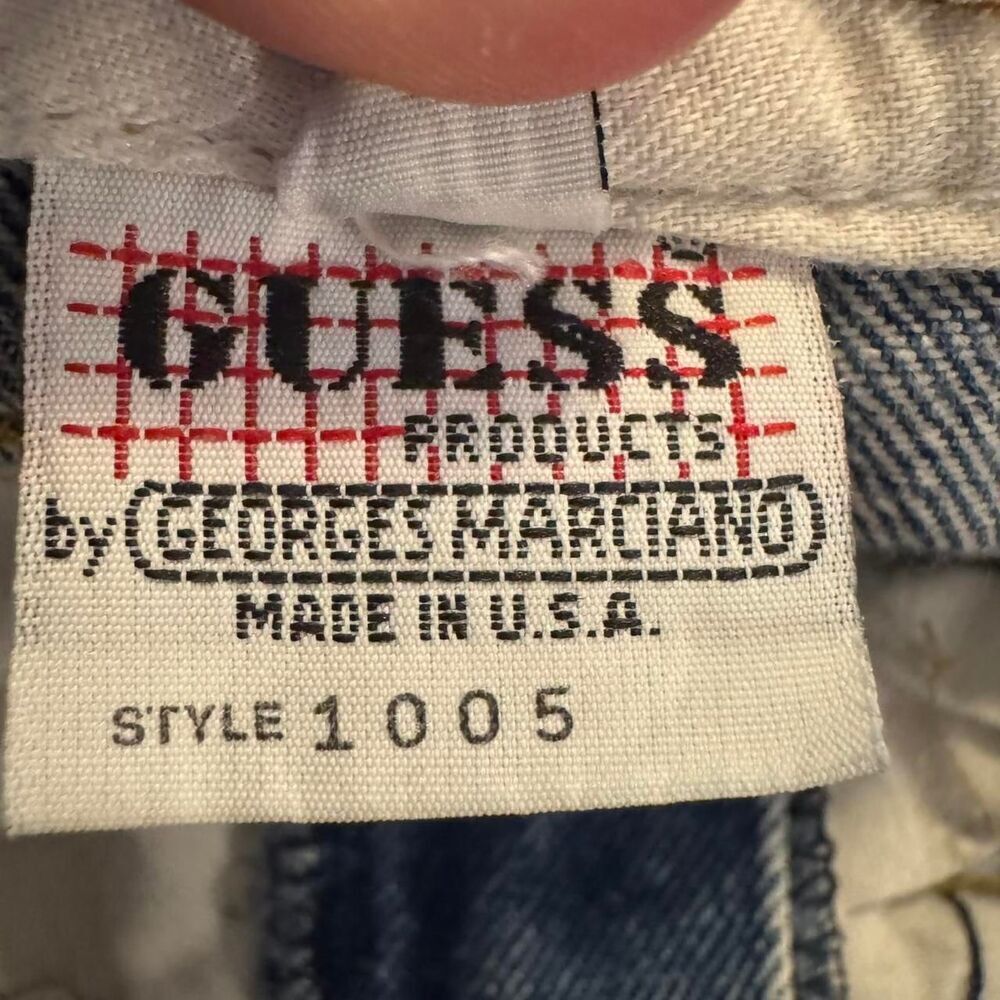 Vintage Guess by Marciano USA Acid Wash Mom Jeans High Rise Tapered Leg Sz 30 - Picture 8 of 8